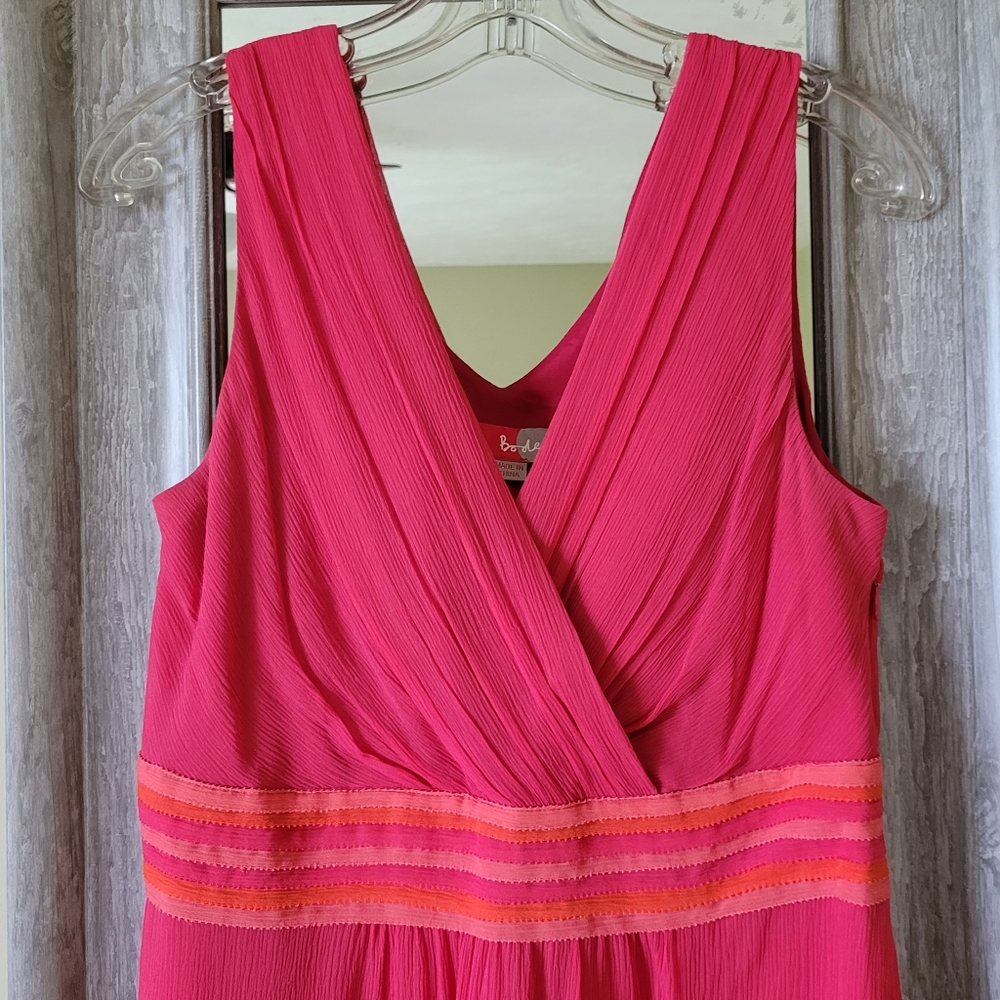 Boden Pink and Orange Mini Dress